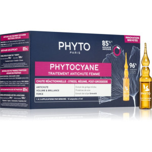 Phytocyane Women Treatment vård som främjar hårtillväxten och hindrar håravfall 12x5 ml