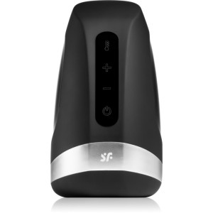 Satisfyer Men Heat vibration miesten masturbaattori värisevä Black 14 cm