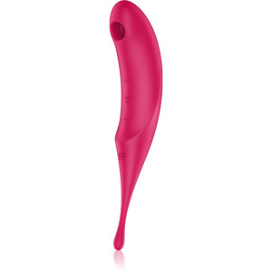 Satisfyer TWIRLING PRO vibromasseur avec stimulateur de clitoris Red 19,9 cm