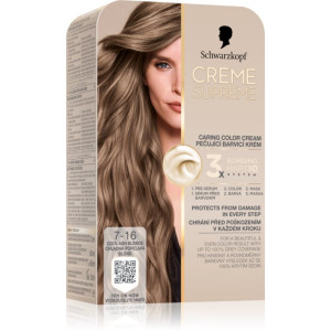 Creme Supreme Tinte Permanente Para Cabello Tono 7-16 Cool Ash Blonde 60 Ml