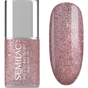 Semilac One Step 3in1 Glossy lac de unghii sub forma de gel culoare 250 Glitter Pink 7 ml