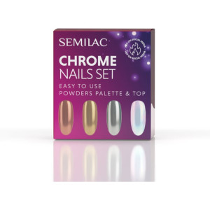 Semilac Set Chrome Nails Coffret cadeau ongles