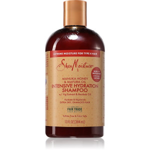 Shea Moisture Manuka Honey & Mafura Oil intensivt fuktgivande schampo för torrt och skadat hår 384 ml