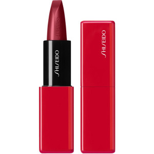 Shiseido Makeup Technosatin gel lipstick rouge à lèvres satiné teinte 411 Scarlet Cluster 4 g