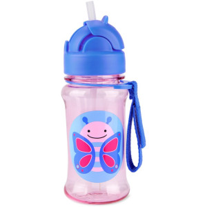 Skip Hop Zoo Tritan gourde avec paille Butterfly 12m+ 355 ml