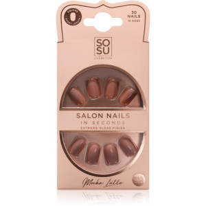 SOSU Cosmetics Salon Nails Faux ongles teinte Mocha Latte 30 pcs