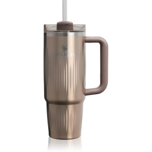 Stanley Quencher H2.O FlowStateâ„¢ Fluted Tumbler roestvrijstalen tumbler met rietje Medium Pale Gold Shine 1 st