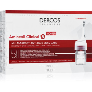 Vichy Dercos Aminexil Clinical 5 hiustenlähtöä ehkäisevä täsmähoito naisille 21x6 ml