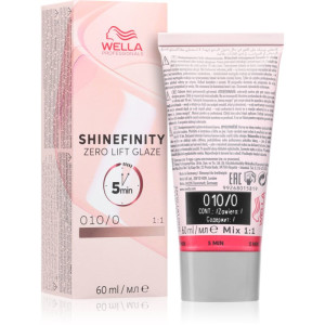 Wella Professionals Shinefinity Zero Lift Glaze coloration semi-permanente pour cheveux teinte 010/0 Lightest Blonde Natural 60 ml