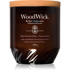 Woodwick Black Currant & Rose geurkaars 184 g