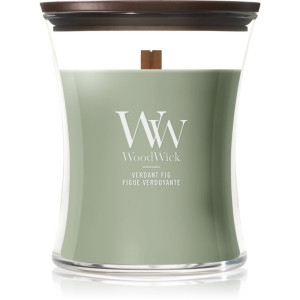 Woodwick Verdant Fig scented candle with wooden wick 275 g