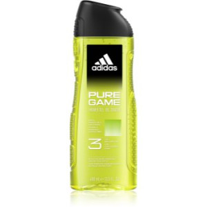Adidas Pure Game gel de banho para o rosto, corpo e cabelo 3 em 1 para homens 400 ml. Pure Game