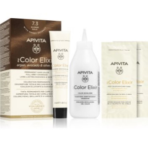 Apivita My Color Elixir coloração de cabelo sem amoníaco tom 7.3 Blonde Gold. My Color Elixir