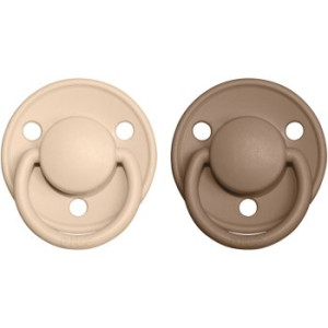 Bibs De Lux Natural Rubber Size 2: 6+ months chupeta Vanilla / Dark Oak 2 un.. De Lux Natural Rubber Size 2: 6+ months