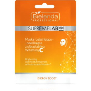 Bielenda Professional Supremelab Energy Boost Máscara em folha com efeito iluminador com vitamina C 1 un.. Supremelab Energy Boost
