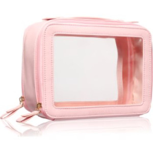 BrushArt Accessories Transparent make-up case estojo para cosméticos Pink 1 un.. Accessories Transparent make-up case