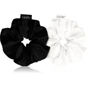 GLOV Satin Scrunchies S elásticos para cabelo Black/Beige 2 un.. Satin Scrunchies S