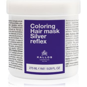 Kallos Coloring Hair Mask Silver Reflex máscara para cabelo neutraliza tons amarelados 275 ml. Coloring Hair Mask Silver Reflex