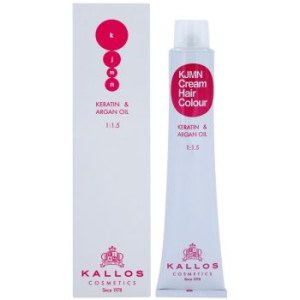 Kallos KJMN Professional Cream Hair Colour Keratin & Argan Oil coloração de cabelo com queratina e óleo de argan tom 5.66 l Brilliant Violet 100 ml.