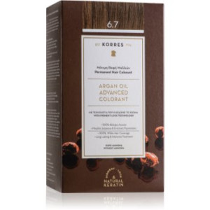 Korres Argan Oil cor para cabelo permanente com óleo de argan tom 6.7 Cocoa 50 ml. Argan Oil