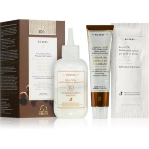 Korres Argan Oil cor para cabelo permanente com óleo de argan tom 10.1 Platinum Ash Blonde 50 ml. Argan Oil