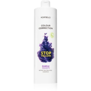 Montibello Colour Correction Stop Yellow Champô para cabelos descolorados e loiros neutraliza tons amarelados 1000 ml. Colour Correction Stop Yellow