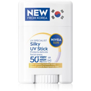 Nivea SUN Silky UV Stick Protetor solar em stick SPF 50+ 15 g. SUN Silky UV Stick