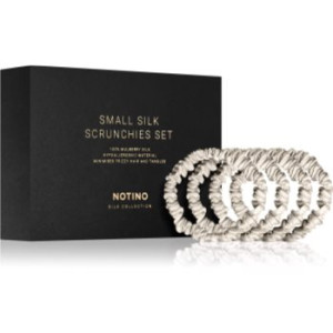 Notino Silk Collection Small Scrunchie Set conjunto de elásticos de cabelo de seda tom Cream . Silk Collection Small Scrunchie Set