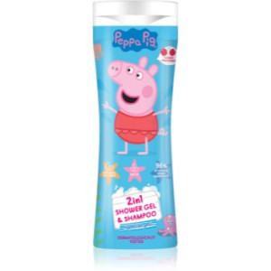 Peppa Pig Shower gel & Shampoo gel de duche e champô 2 em 1 para crianças Cherry 300 ml. Shower gel & Shampoo