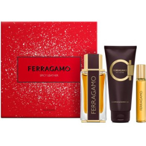 Salvatore Ferragamo Spicy Leather coffret para homens . Spicy Leather