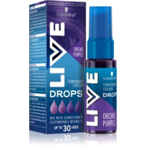 Schwarzkopf LIVE Drops sombras de cores laváveis tom Orchid Purple 30 ml. LIVE Drops
