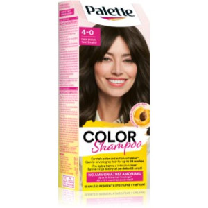 Schwarzkopf Palette Color Shampoo champô com cor tom 4-0 Dark Brown 50 ml. Palette Color Shampoo