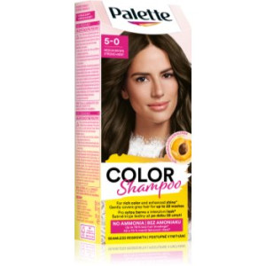Schwarzkopf Palette Color Shampoo champô com cor tom 5-0 Medium Brown 50 ml. Palette Color Shampoo
