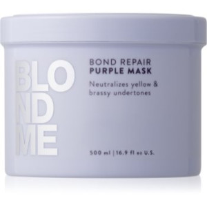 Schwarzkopf Professional Blondme Bond Repair Purple Mask máscara para cabelo neutraliza tons amarelados 500 ml. Blondme Bond Repair Purple Mask