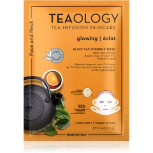 Teaology Face Mask Vitamin C máscara em folha com vitamina C 21 ml. Face Mask Vitamin C