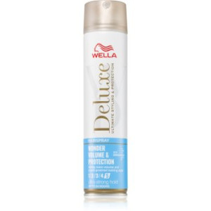 Wella Deluxe Wonder Volume & Protection laca de fixação extra forte para volume e brilho 250 ml. Deluxe Wonder Volume & Protection