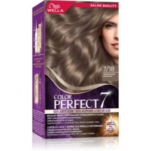 Wella Color Perfect coloração de cabelo tom 7/18 Cool Pearl Med Blonde 1 un.. Color Perfect