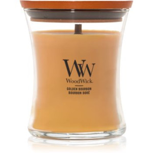 Woodwick Opulent Wood Golden Bourbon vela perfumada com pavio de madeira (hearthwick) 275 g. Opulent Wood Golden Bourbon