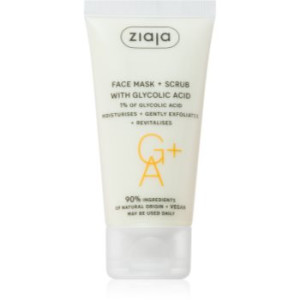 Ziaja Face Mask + Scrub with Glycolic Acid máscara peeling 55 ml. Face Mask + Scrub with Glycolic Acid