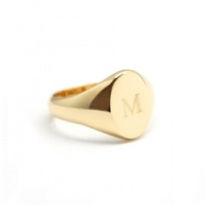 Bague personnalisée - chevalière - Plaqué or