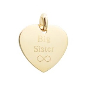 Pendentif personnalisé - Petit coeur - Plaqué or
