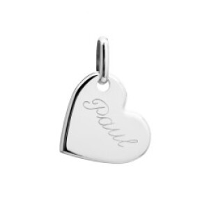 Pendentif personnalisé - kids coeur - Argent