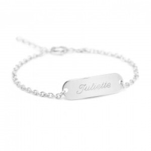 Gourmette chaine enfant personnalisée - Argent