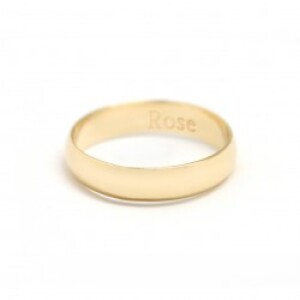 Bague personnalisée - Alliance - Plaqué or
