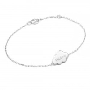 Bracelets chaine personnalisé - nuage - Argent