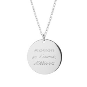 Collier personnalisé - Message d'amour - Argent