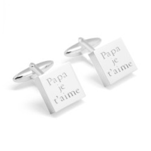 Bouton de Manchette Papa je t'aime - Gaspard