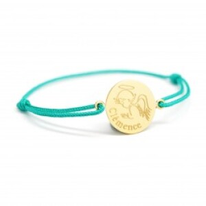 Bracelet cordon - les illustrés - ange - Plaqué or
