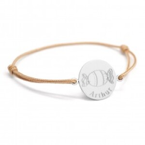 Bracelet cordon - les illustrés - bonbon - Argent