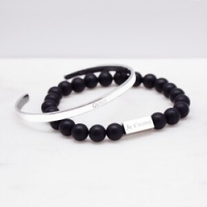 Parure homme - Le charmeur - Acier et argent